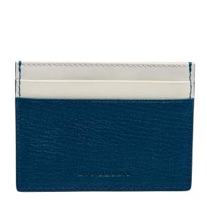 Burberry Blue/White Leather Card Holder 