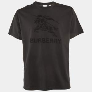 Burberry Black Raynerton Cotton Crew Neck T-Shirt XS
