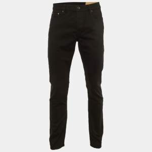 Pre Owned Burberry Black Denim Straight Fit Jeans L Waist 34"