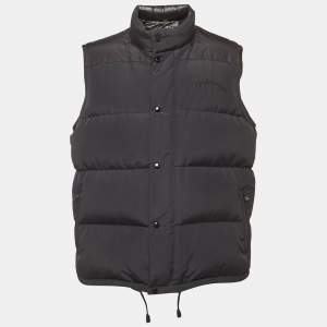 مملوكة مسبقًا Burberry Black Nylon Down Gilet XXL