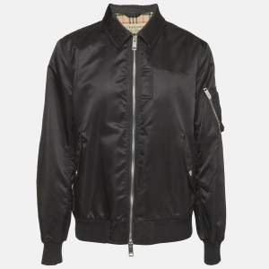 Pre Owned Burberry Black Nylon Blouson XXXL