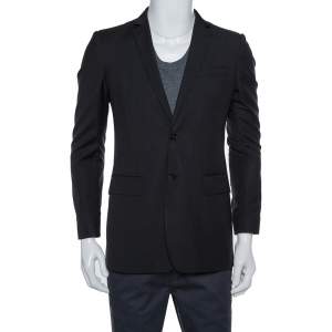 Pre Owned Burberry London Black Wool Classic Tailored Blazer S
