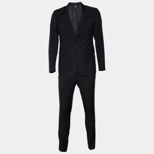 Burberry Black Wool Suit M