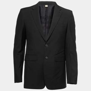 Burberry Black Wool Single-Breasted Blazer M