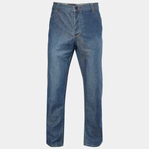 Burberry Blue Denim Straight Leg Jeans 4XL Waist 42" 