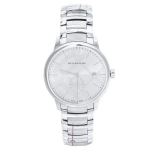 Burberry Silver Beige Stainless Steel Classic BU10004 Men's Wristwatch 40 mm