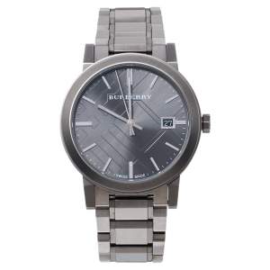 Burberry Grey Ion Plated Stainless Steel The City BU9007 Men's Wristwatch 38 MM