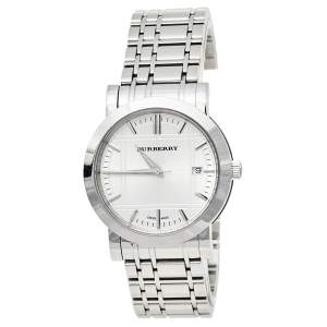 Burberry Silver Stainless Steel Heritage BU1350 Men's Wristwatch 38 mm