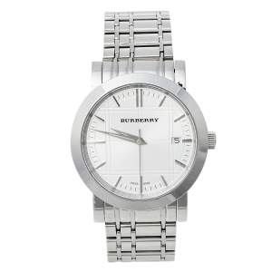 Burberry Silver Stainless Steel Heritage BU1350 Men's Wristwatch 38 mm