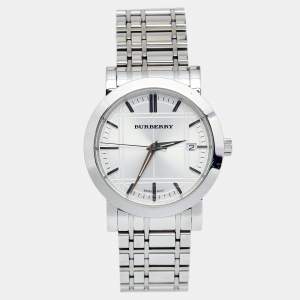 Burberry Silver Stainless Steel Heritage BU1350 Men's Wristwatch 38 mm