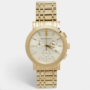Burberry Yellow Gold Plated Stainless Steel Heritage BU1757 Women's Wristwatch 40 mm