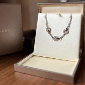 Pre Owned Bvlgari Bvlgari Bvlgari 18K White Gold and Diamond Bracelet 
