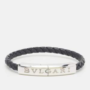 Pre Owned سوار بلغاري بلغاري جلد رجالي فضة إسترليني