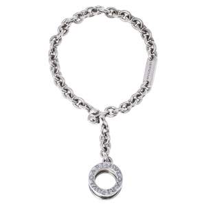 Bvlgari Logo Charm Sterling Silver Keychain