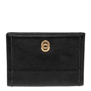 Bvlgari Black Leather Passport Holder