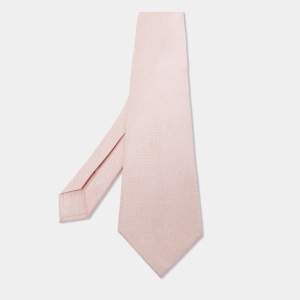 Bvlgari Pink Striped Silk Traditional Tie