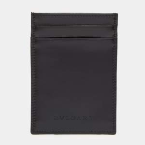 Bvlgari Black Leather ID Card Holder