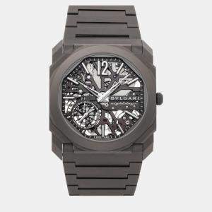 Bvlgari Skeleton Titanium Octo Finissimo Manual Winding 103610 Men's Wristwatch 40 mm