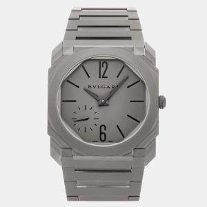 Bvlgari Grey Titanium Octo Finissimo Automatic Men's Wristwatch 40 mm