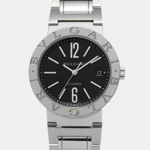 Bvlgari Black Stainless Steel Bvlgari Bvlgari BB38SS Automatic Men's Wristwatch 38 mm