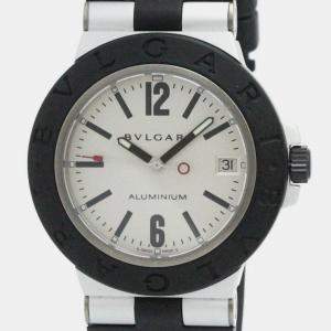 Bvlgari Silver Aluminium Diagono AL38TA Men's Wristwatch 38 mm