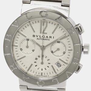 Bvlgari Silver Stainless Steel Bvlgari Bvlgari BB38SSCH Automatic Men's Wristwatch 38 mm