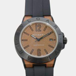 Bvlgari Brown Ceramic Diagono DG41SMC Automatic Men's Wristwatch 41 mm