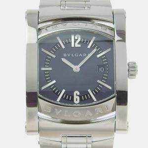 Bvlgari Blue Stainless Steel Assioma AA39S Quartz Men's Wristwatch 30 mm