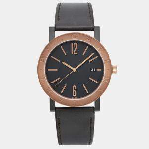 Bvlgari Black Steel Bronze Solotempo 102931 Automatic  Men's Wristwatch 41mm