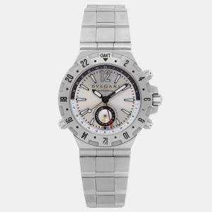 Bvlgari Silver Stainless Steel Diagono GMT40S Automatic Men's Wristwatch  40 mm
