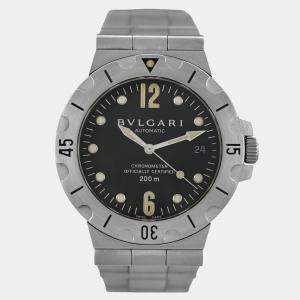 Pre Owned Bvlgari Diagono SD 38 S Automatic Black Stainless SteelMen's Wristwatch 38 mm