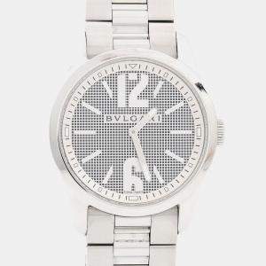 Pre Owned Bvlgari Solotempo ST37S Quartz Silver Stainless Steel Men's Wristwatch 37 mm