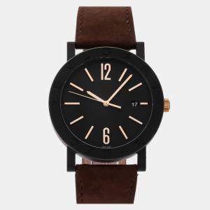 Pre Owned Pre-Owned Bvlgari Bvlgari-Bvlgari 103556 Black Automatic Blacksteel Men's Wristwatch 41 mm