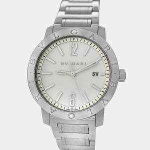 Pre Owned Bvlgari Bvlgari Bvlgari BB41S Automatic Stainless Steel Men's Wristwatch 41 mm