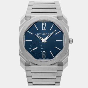 مملوكة مسبقًا Pre-Owned Bvlgari Octo Finissimo 103431 Blue Automatic Stainless Steel  Men's Wristwatch 40 MM