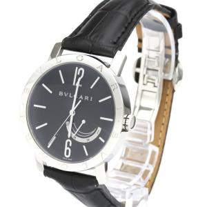 Bvlgari Black Stainless Steel Bvlgari Bvlgari Power Reserve BB41SL Men's Wristwatch 41 MM