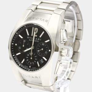Bvlgari Black Stainless Steel Ergon Chronograph EG40SCH Automatic Men's Wristwatch 40 MM