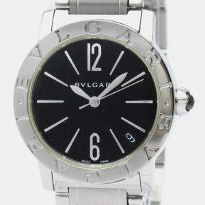 Bvlgari Black Stainless Steel Bvlgari Bvlgari BBL33S Automatic Men's Wristwatch 33 mm