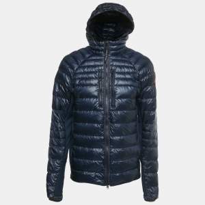 مملوكة مسبقًا Canada Goose Navy Blue Nylon Down Puffer Jacket L
