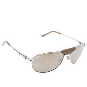 Cartier Silver Mirrored Santos Dumont Santos de Cartier Wayfarer Sunglasses