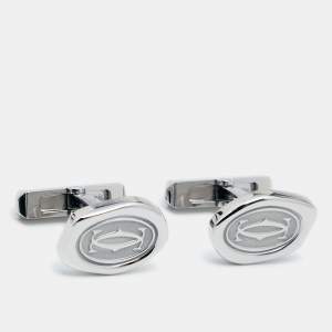 Cartier Wax Seal Decor Sterling Silver Cufflinks