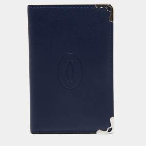 Cartier Blue Leather Must De Cartier Card Holder