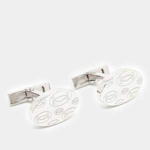 Cartier Double C de Cartier Strerling Silver Cufflinks