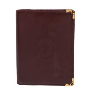 Cartier Red Leather Must de Cartier Bifold Agenda Cover