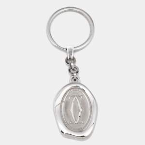 Cartier Double C Motif Wax Seal Stainless Steel Key Chain