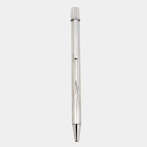 مملوكة مسبقًا Cartier Textured Silver Tone Metal Ballpoint Pen