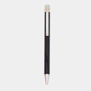 مملوكة مسبقًا Cartier Santos De Cartier Black Lacquer Two Tone Metal Ballpoint Pen
