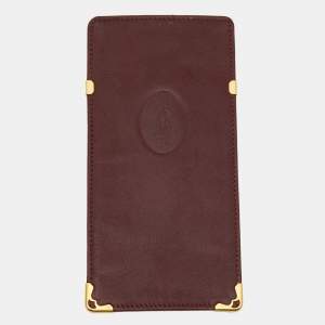 Cartier Maroon Leather Must de Cartier Sunglasses Case