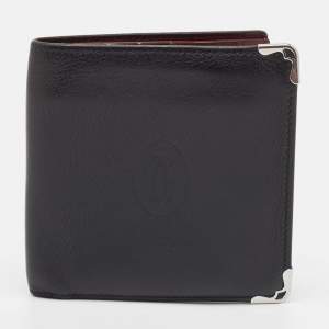 Cartier Black Leather Must de Cartier Bifold Wallet