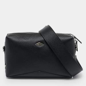 Cartier Black Leather Losange Crossbody Bag